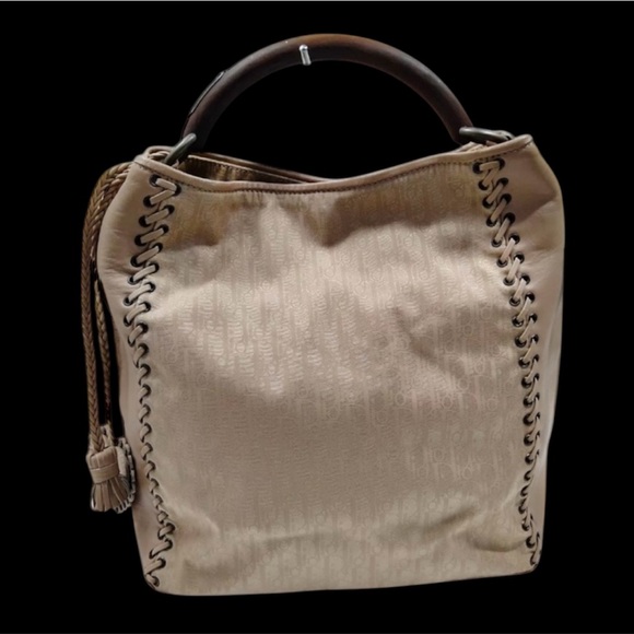 ⭐️Authentic Dior Tan Nylon Bag with Heart Charm - Picture 2 of 9